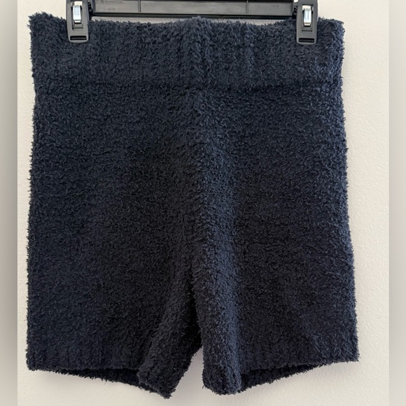 NWT SKIMS Size S / M Cozy Knit Boucle Shorts Black Fuzzy Ultra Lounge - Picture 4 of 4